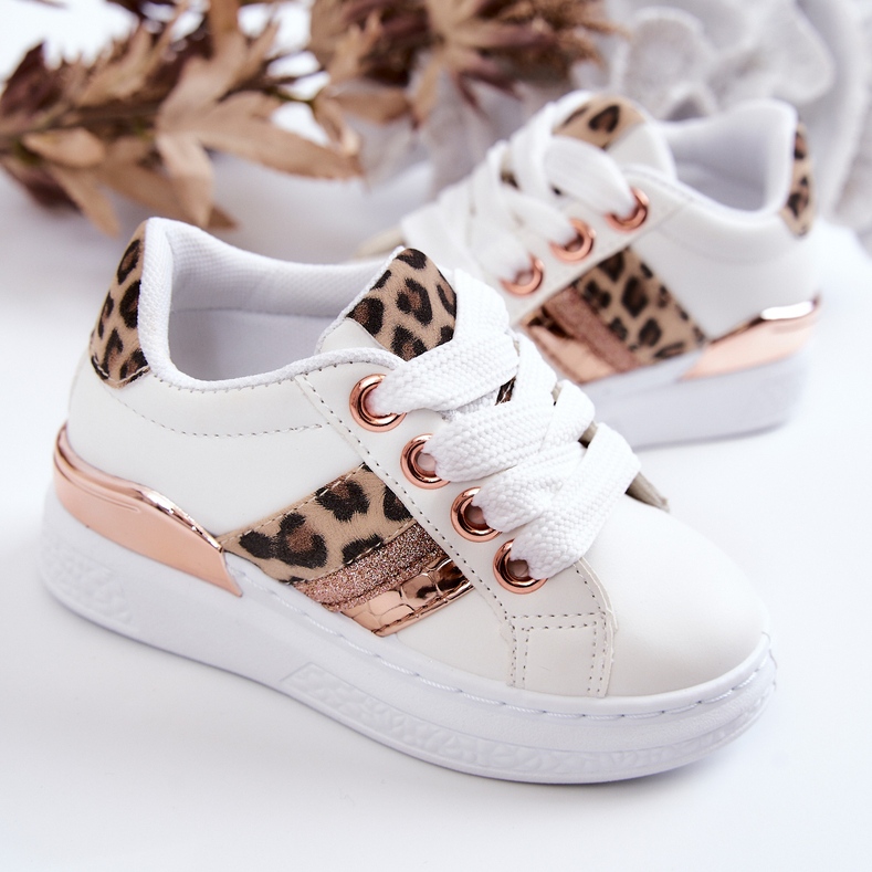 FR1 Kožené sportovní boty Leopard White Trixie bílý 2 FR1 Kožené sportovní boty Leopard White Trixie bílý 2