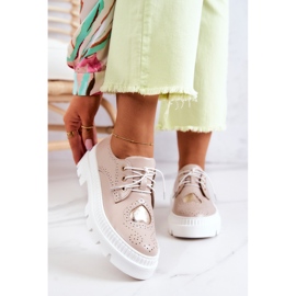 FILIPCZYK Kožené Boty S Srdce Béžová Curtis béžový 1 FILIPCZYK Kožené Boty S Srdce Béžová Curtis béžový 1