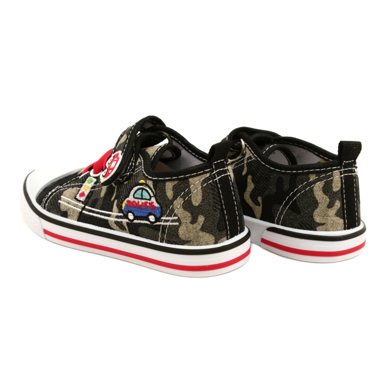 American Club Americké tenisky dětská obuv kožená vložka TEN54 / 22 Moro béžový černá 5