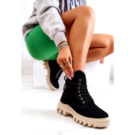 PS1 Semišové boty vázané Black Hurricane černý 6