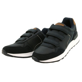 Sportovní boty na suchý zip American Club AA15 / 22 Navy blue modrý 2