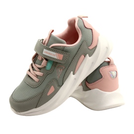 Módní sportovní obuv American Club AA22 / 22 Grey růžový 5