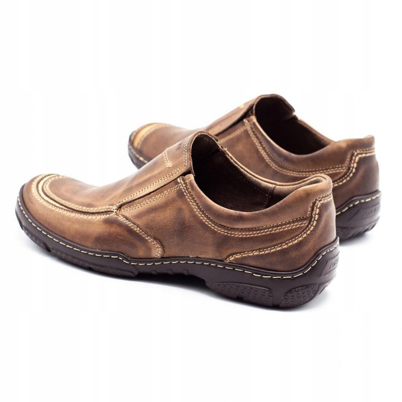 Joker Pánské kožené mokasíny 213 hnědé hnědý 4