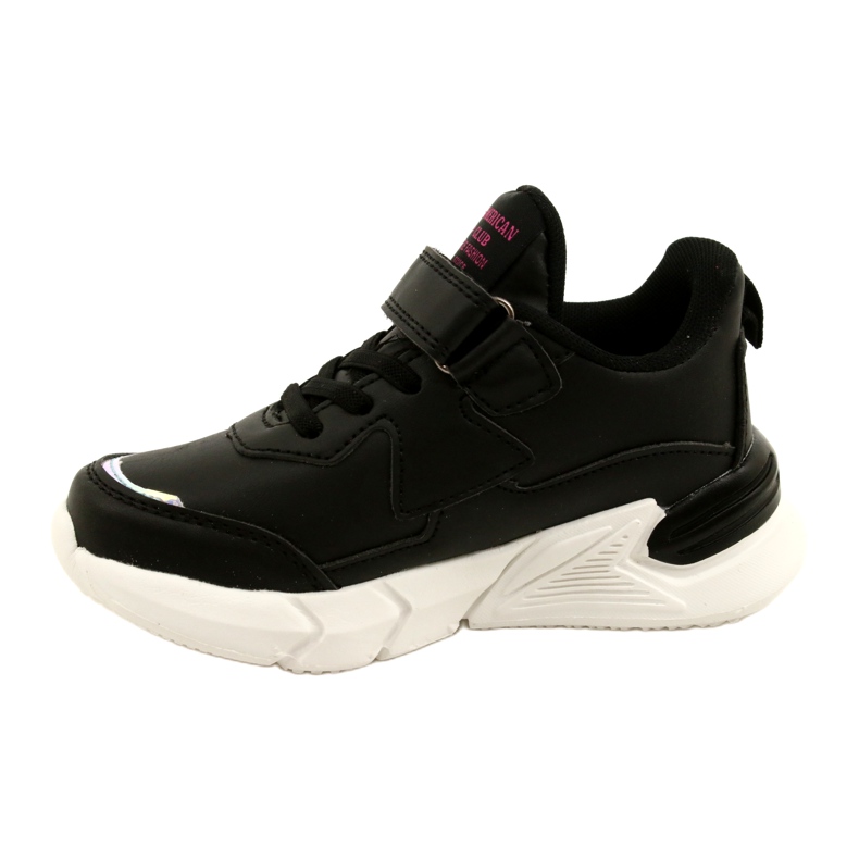 American Club Sportovní bota na suchý zip s hologramem AA24/22 Black černý 1