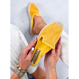 Dámské pantofle Carmen Yellow espadrilles žlutá 1