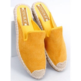 Dámské pantofle Carmen Yellow espadrilles žluť 2