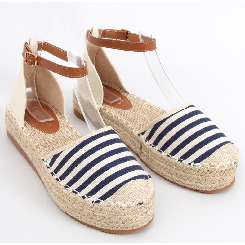 Pruhované espadrilky Gema Blue námořnická modř 1