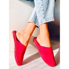 Celobarevné espadrilky Marina Red červený 1