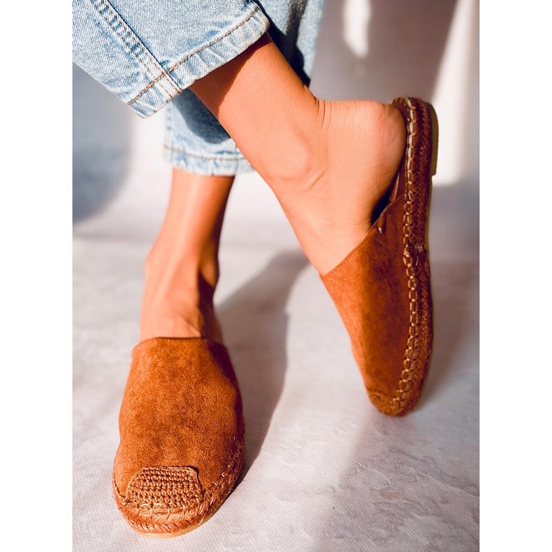 Celobarevné espadrilky Marina Camel hnědý 1