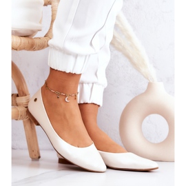 Dámské kožené baleríny Maciejka 04100-26 Světle béžová béžový 1