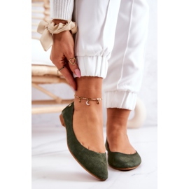 Dámské semišové baleríny Maciejka 04100-45 Khaki zelená 1