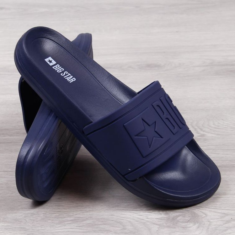 Gumové plážové pantofle Big Star Jr DD374155 tmavě modrá námořnická modř 1