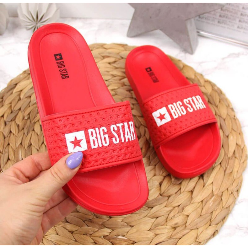 Bazénové sportovní pantofle Big Star Jr GG374801 červené červený 1