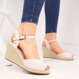 Sandály na klínku Big Star W HH274832 růžové růžový 2