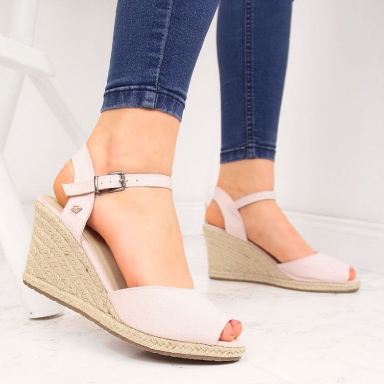 Sandály na klínku Big Star W HH274832 růžové růžový 2