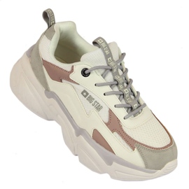 Sportovní obuv na platformě Big Star W HH274255 bílá bílý šedá 1