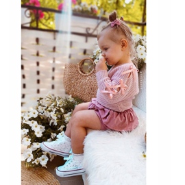 Dětské vysoké tenisky s krajkovým bílým roly-poly 2