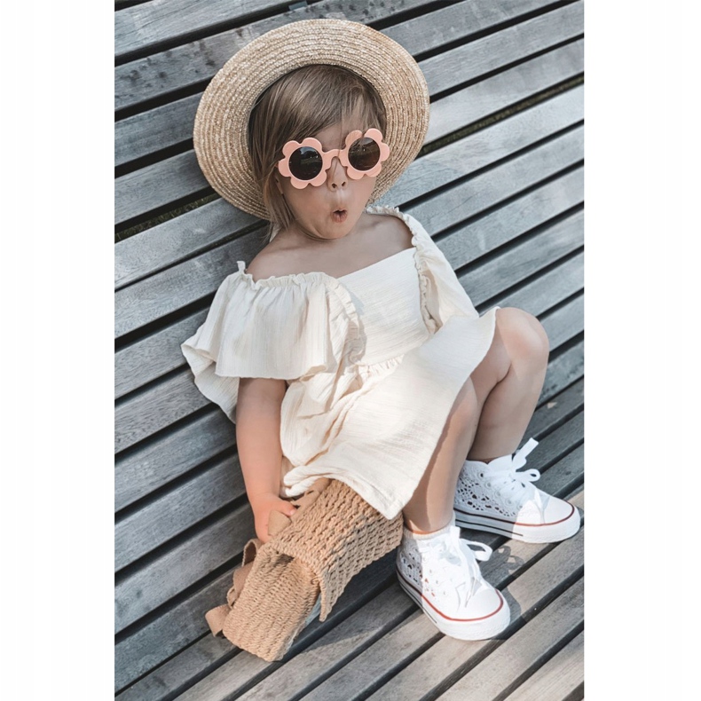 Dětské vysoké tenisky s krajkovým bílým roly-poly 3