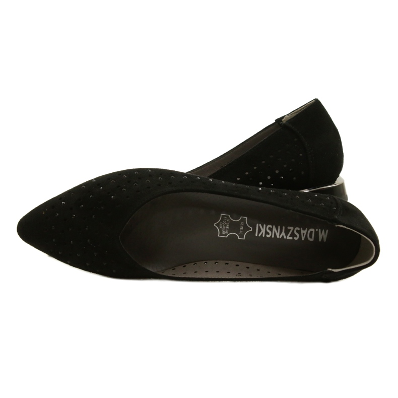 M.Daszyński Prolamované baleríny s flitry Daszyński SA201-1 Black černá 4
