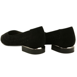 M.Daszyński Prolamované baleríny s flitry Daszyński SA201-1 Black černá 5