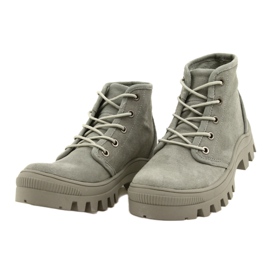 Vysoké kožené tenisky Filippo DPT3523 / 22 GR šedé šedá 2