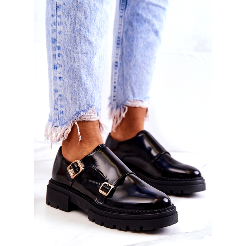 PL5 Kožené Boty Se Sponou La.Fi Černá Leonie 1 PL5 Kožené Boty Se Sponou La.Fi Černá Leonie 1