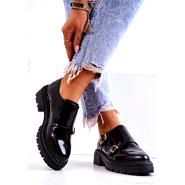 PL5 Kožené Boty Se Sponou La.Fi Černá Leonie 3 PL5 Kožené Boty Se Sponou La.Fi Černá Leonie 3