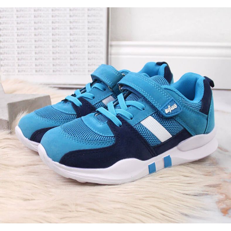 Sportovní boty na suchý zip Befado Jr BEF25D modré modrý 2