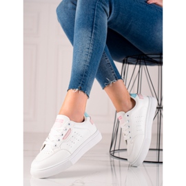 TRENDI Sportovní obuv z eko kůže bílý 1