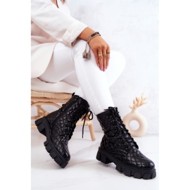 PG2 Prošívané černé Boty Maureen Na Sloupek černý 1