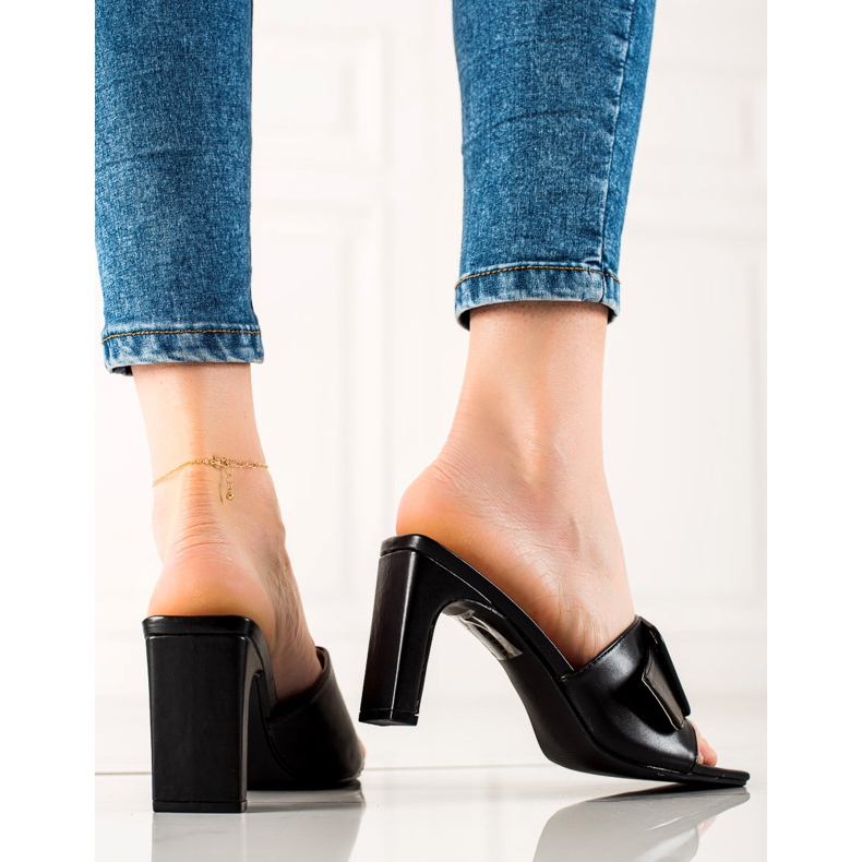 Vinceza sandály na vysokém podpatku černá 2