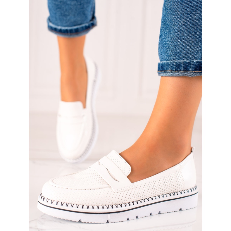 Goodin Pohodlné ležérní mokasíny bílý 1