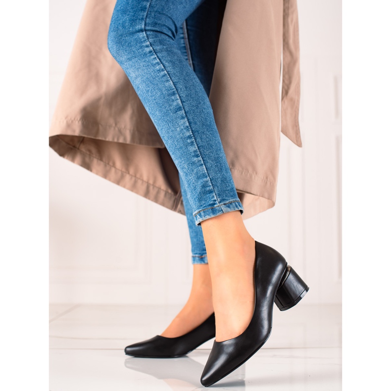 Seastar Lodičky s eko kůží černý 1