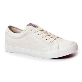 Pánské kožené tenisky Cross Jeans JJ1R4023C Bílé bílý 1