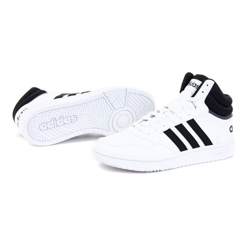 Boty Adidas Hoops 3.0 Mid M GW3019 bílý 1