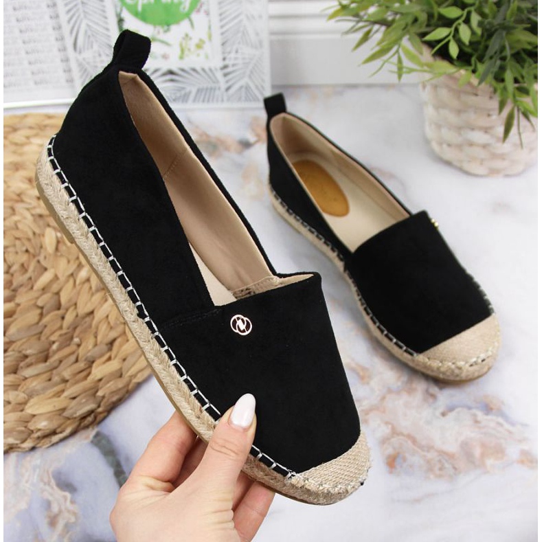 Espadrilky slip on eVento W EVE345A černé černý 1
