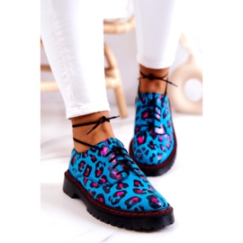 Dámské Oxfordky Maciejka 04087-47 Kožené Boty Modré vícebarevný 3