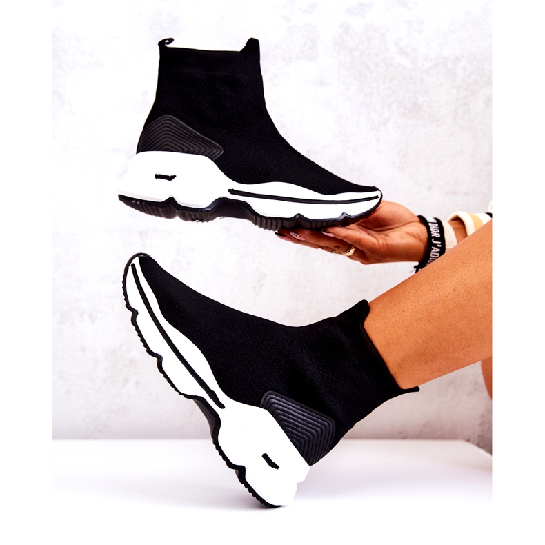 PS1 Černá sportovní obuv Bailee High Sock černý 5