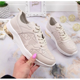 Kožené tenisky S.Barski W OLI150 béžové béžový 1