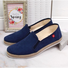 Espadrilky slip on Big Star W JJ276003 tmavě modrá modrý 2 Espadrilky slip on Big Star W JJ276003 tmavě modrá modrý 2