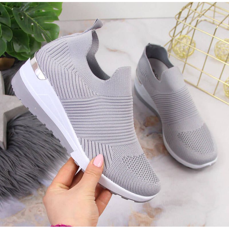 Tenisky ponožky slip na McKeylor W JAN95A šedé šedá 1