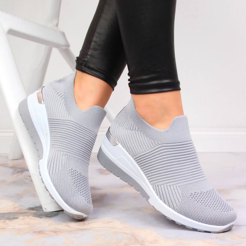 Tenisky ponožky slip na McKeylor W JAN95A šedé šedá 2