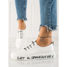 Goodin Tenisky s módou z ekologické kůže bílý 1