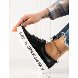 Goodin Tenisky s módou z ekologické kůže černá 1