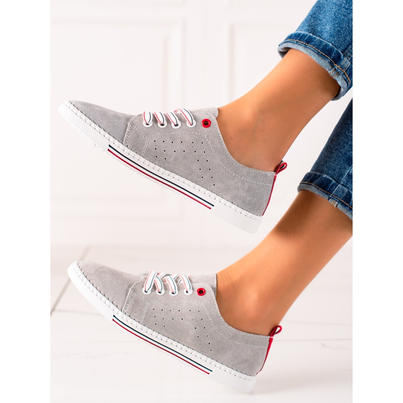 Filippo Klasické kožené tenisky šedá 1