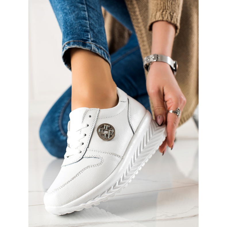 Filippo Klasické kožené tenisky bílý 2