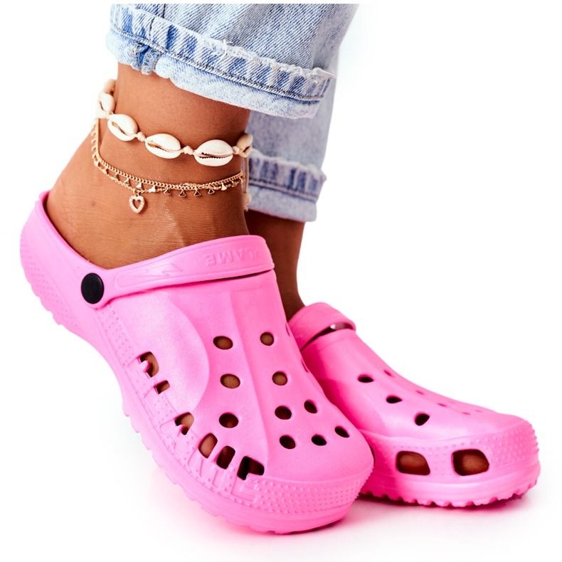 Flameshoes Dámské pantofle růžové světlé Crocs Eva růžový 5