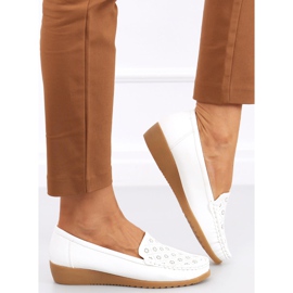 Dámské prolamované mokasíny Cukki White bílý 2