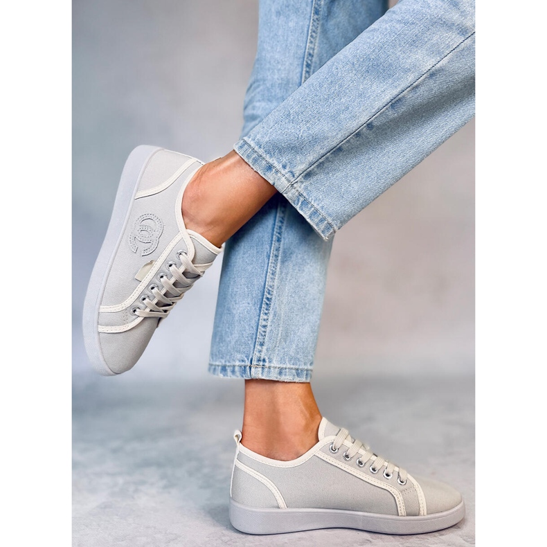 Šedé Trest Šedé tenisky chanelki šedá 2