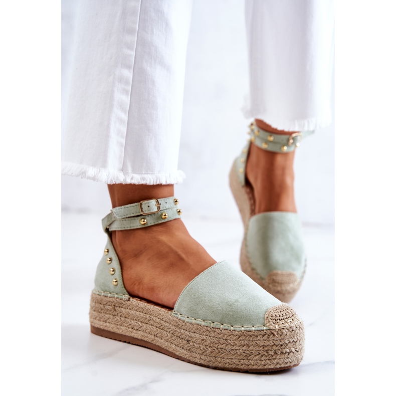 FB2 Zelené Lillian Espadrilky Sandály s tryskami zelený 2